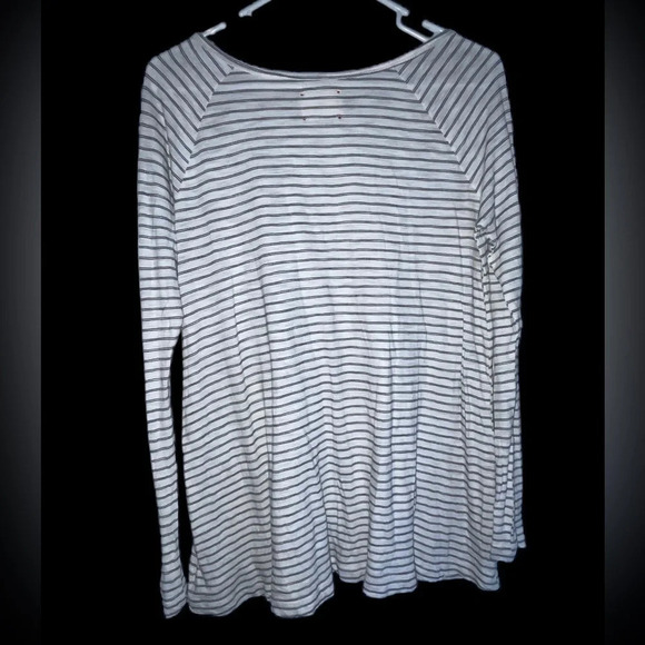 T.La Anthropologie Off White Striped Montel Keyhole Tunic Women’s Size XS NWT - Picture 2 of 7